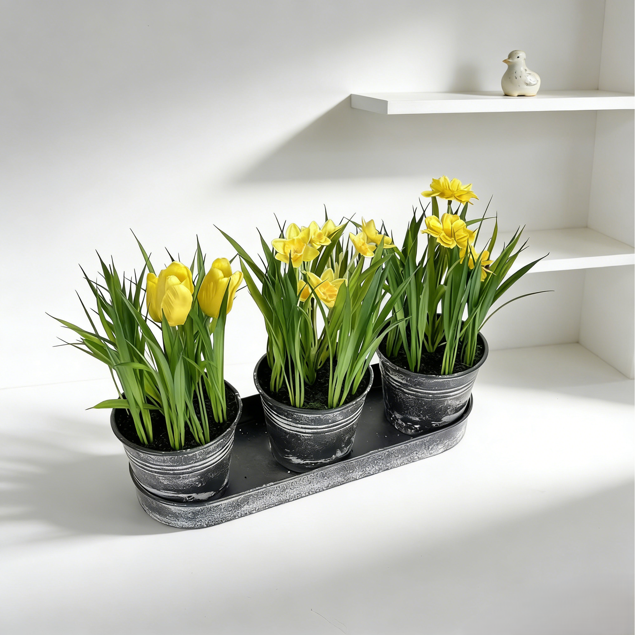 Artificial Mini Conjoined Potted Plant PH2025-L015