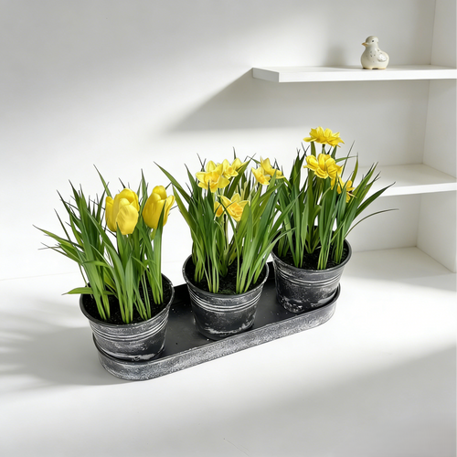 Artificial Mini Conjoined Potted Plant PH2025-L015