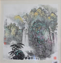 Pine Wind and Waterfall Song | Customizable Hand-Painted Art