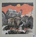 Waterfall in the Sunset | Customizable Hand-Painted Art