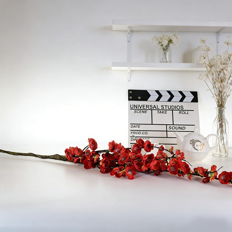 Long Stem Artificial Plum Blossom Branches, Faux Flower for Vase Table Decor - view 4