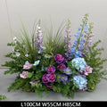 Blue Purple Delphinium Artificial Flower Row Wedding Table Centerpiece Stage Backdrop Hotel Floral Decor Ornament