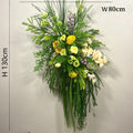 Fresh Green Ranunculus Floral Arrangement Long Trailing Hanging Swag Wedding Hotel Party Wall Greenery Decor Prop