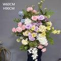 Pastel Pink Purple Blue Trailing Artificial Floral Arrangement Wedding Stand Centerpiece Party Greenery Decor Ornament