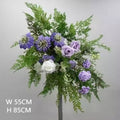 Lavender White Nigella Artificial Floral Arrangement Wedding Aisle Stand Centerpiece Greenery Event Decor Ornament