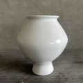 White Ceramic Vase | Minimalist Flower Vase for Home Decor